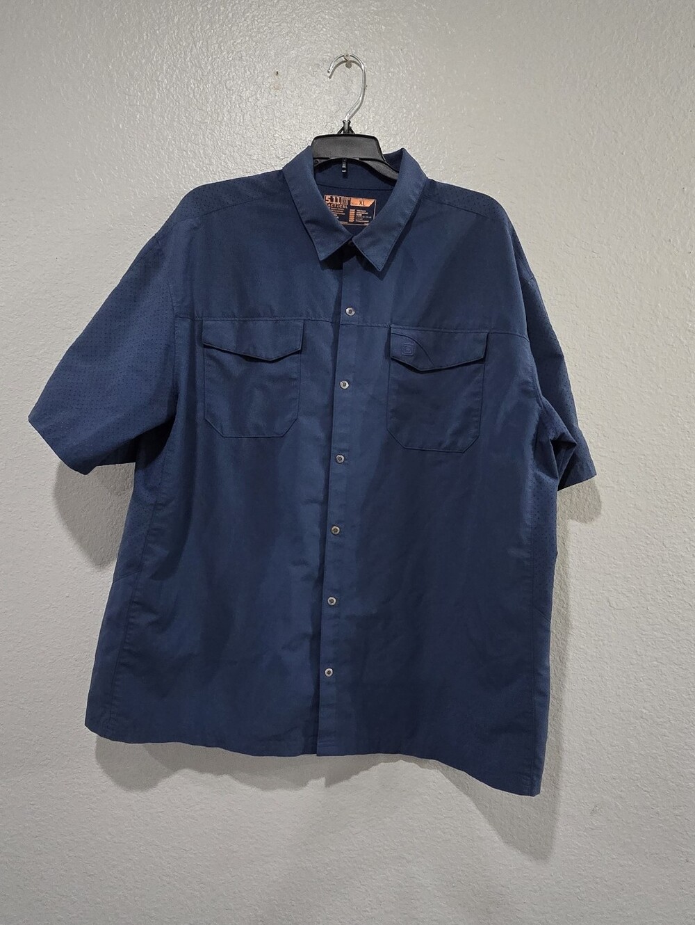 511 Tactical Series Short Sleeve Shirt Men’s Blue Button Up Vented Size XLarge
